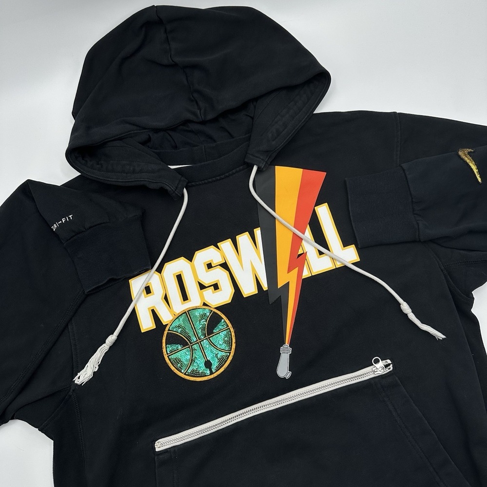Nike Dri-FIT Roswell Rayguns Print Black Hoodie Jacket CV1933-010 Men's Medium M